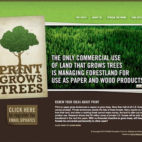 Print Grows Trees educational website