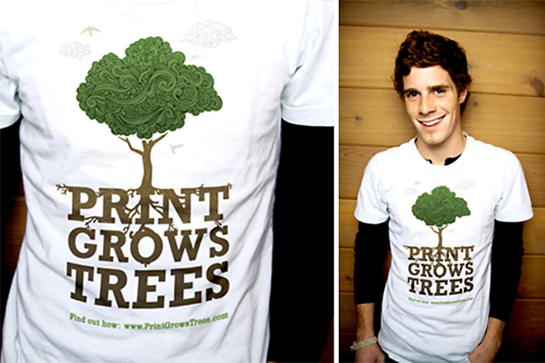 A popular way for PGAMA members and other industry supporters to help spread the word that "Print Grows Trees".