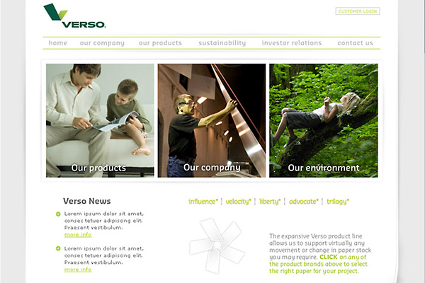 Verso Corp website